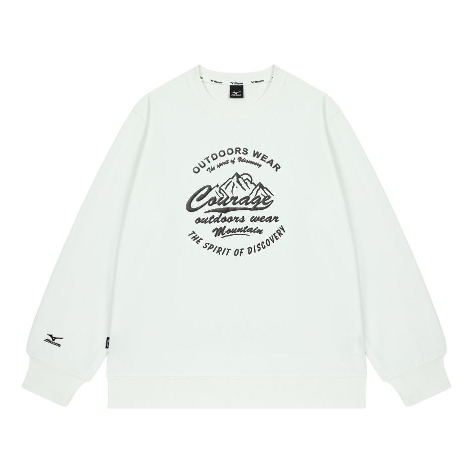 Mikina Mizuno Courage Logo Graphic Sweatshirt Biela | A2CA2A69, 0