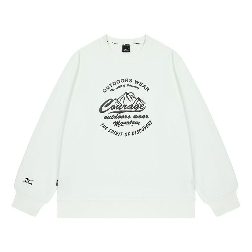 Mikina Mizuno Courage Logo Graphic Sweatshirt Biela | A2CA2A69
