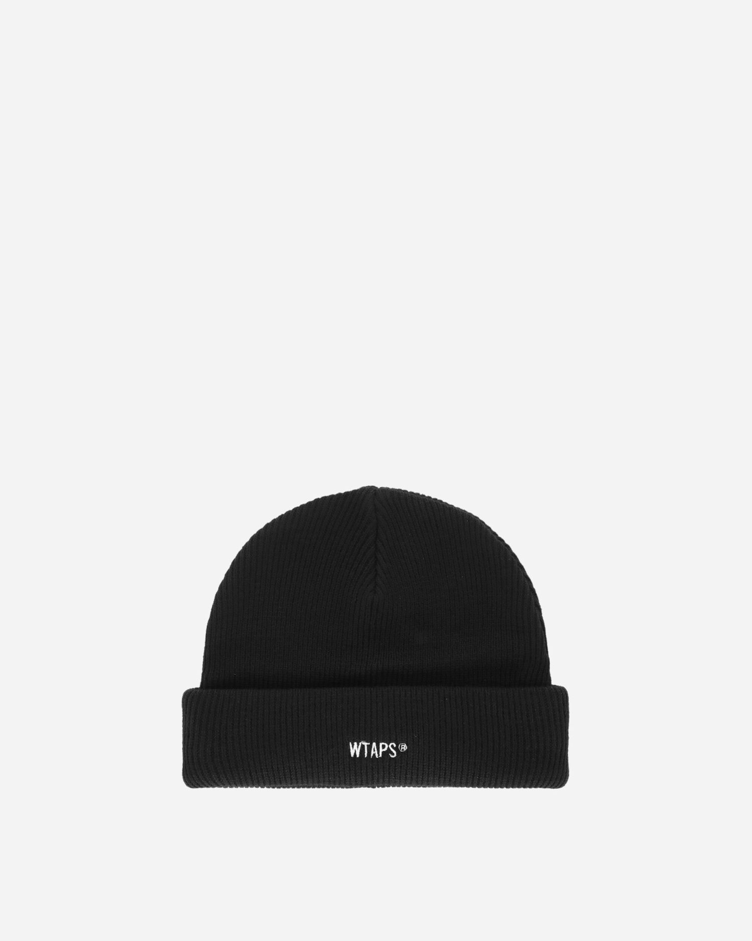 Kulicha WTAPS Ribbed Knit Beanie Čierna | 242MADT-HT04 001, 1