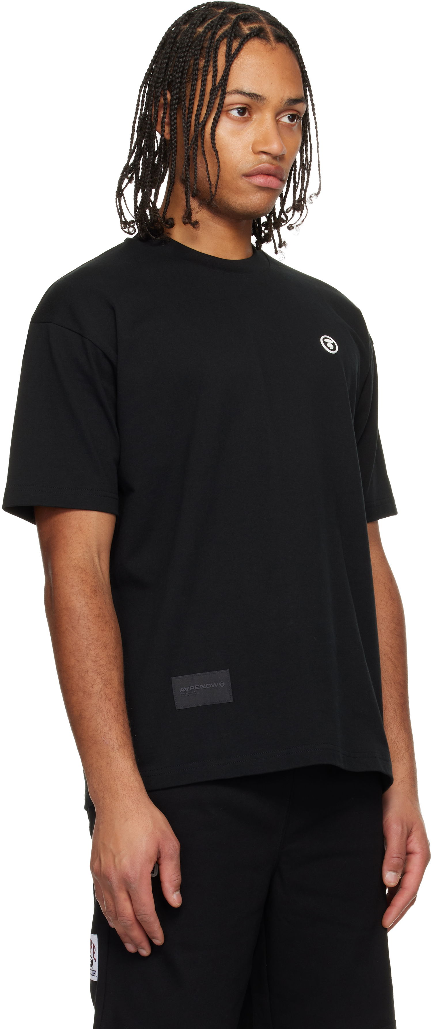 Tričko AAPE by A Bathing Ape Short-Sleeve Crewneck T-shirt with 'AAPENOW' details Čierna | AAPTEM1606XXNBKX, 1