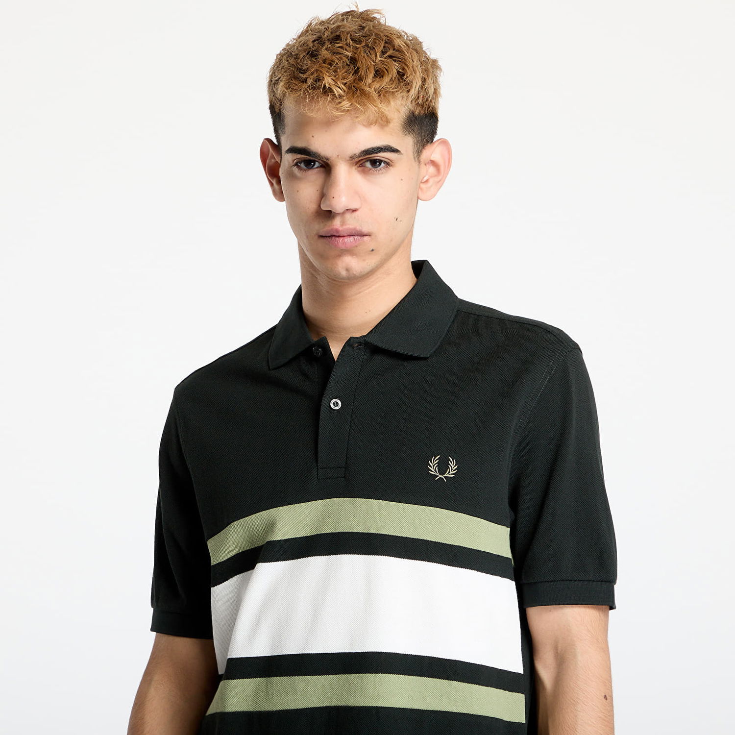 Polo tričko Fred Perry Fred Perry Panelled Polo Shirt Čierna | M9903 Q20, 1
