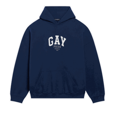 Mikina Balenciaga Pride Boxy Hoodie Navy | 651799 TLV54 8561, 0