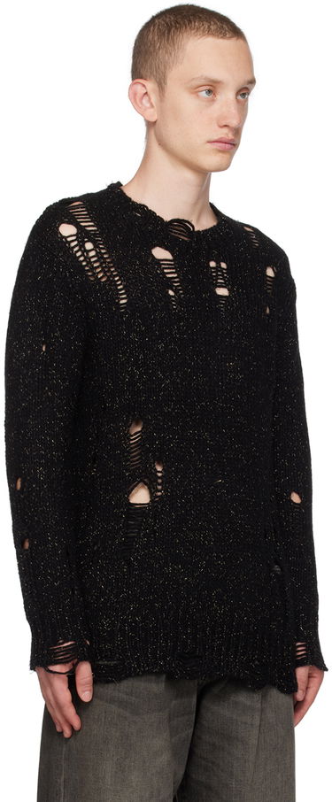 Sveter R13 R13 Distressed Knit Sweater Čierna | R13WY184-Y103B, 1