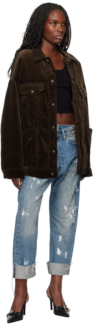 Bunda R13 R13 Lacey Corduroy Trucker Jacket Hnedá | R13WD210-D259A, 3