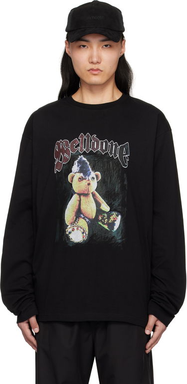 Tričko We11done We11done Punk Teddy Graphic Long Sleeve T-Shirt Čierna | WD-TT0-25-748-U-BK, 0