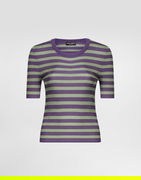 Dolce & Gabbana Striped Short Sleeve Sweater