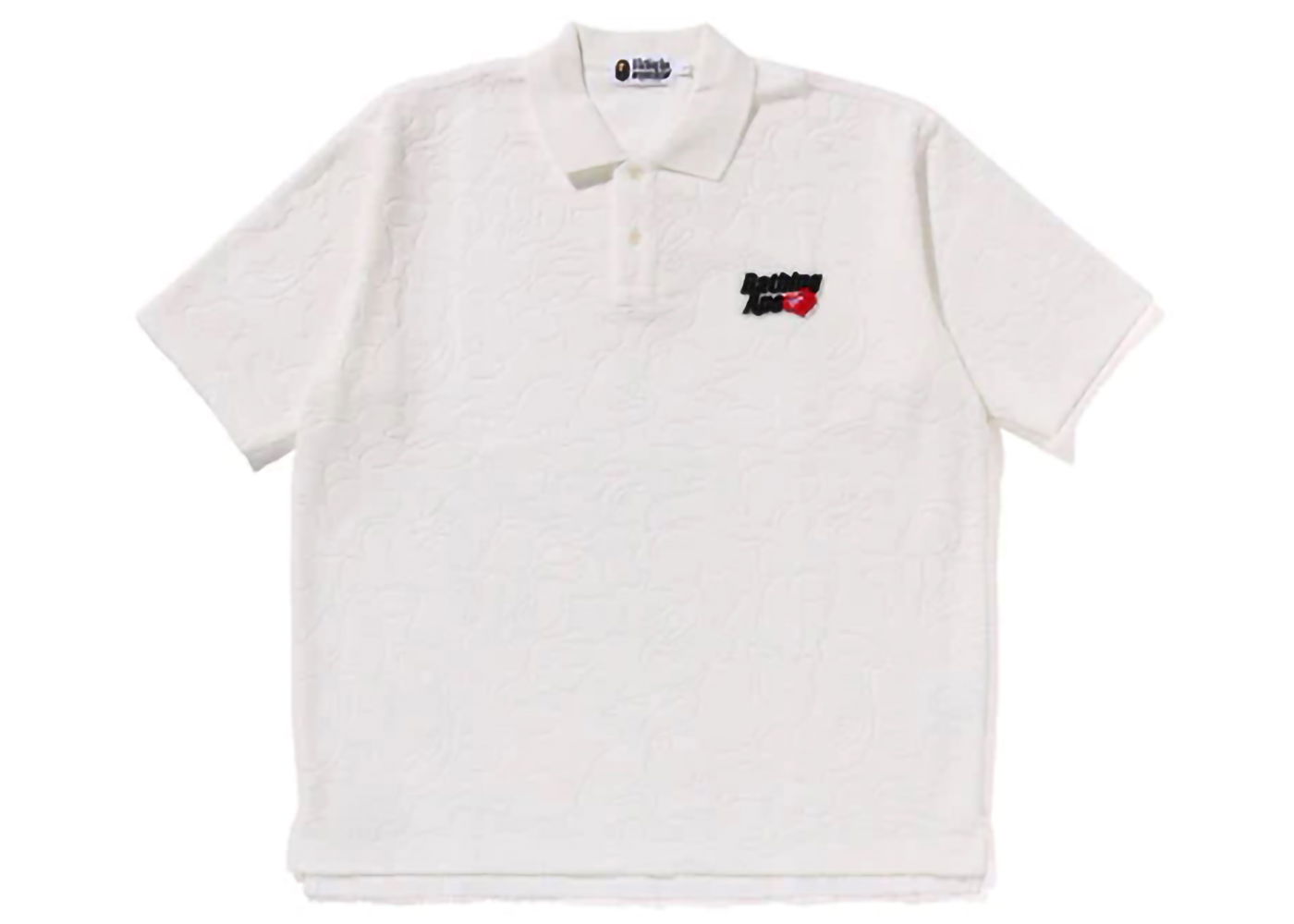 Polo tričko BAPE BAPE Line Camo Terry Towel Ape Head One Point Polo White Biela | 1K30-112-301, 0