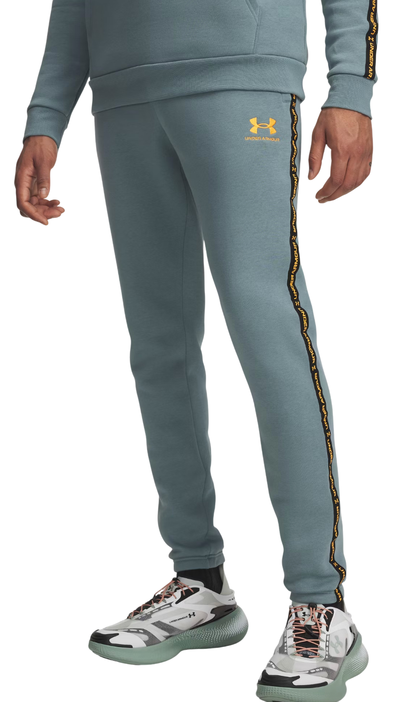 Tepláky Under Armour Icon Fleece Jogger Taping Tyrkysová | 1389358-587, 0