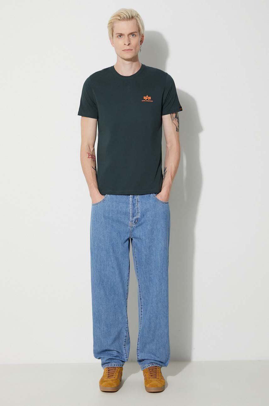 Tričko Alpha Industries Small Logo Basic T-Shirt Zelené | 188505.353, 1