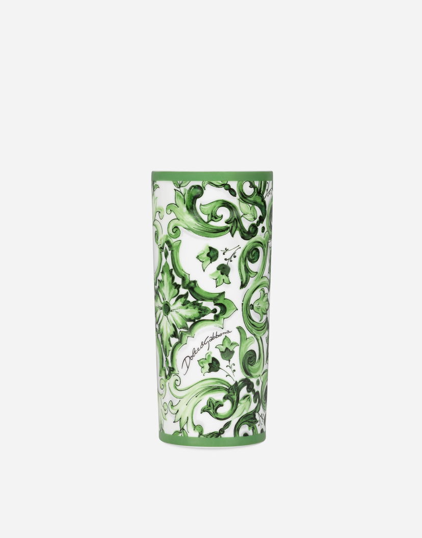 Home decor Dolce & Gabbana Ornate Pattern Cylindrical Porcelain Vase Rôznofarebný | TCC196TCAMZUV011