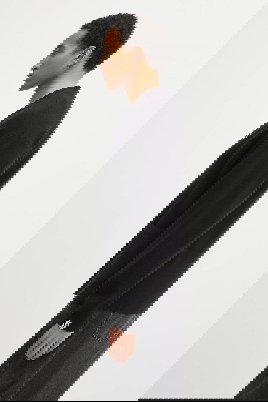 Sveter AAPE by A Bathing Ape AAPE Now V-Neck Button-Front Cardigan Čierna | AAPKNMC356XXP, 1