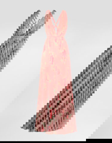 Šaty Dolce & Gabbana Rose Bouquet-print Chiffon Maxi Dress Rôznofarebný | F6ZA1TIS11FHF5ZN, 0