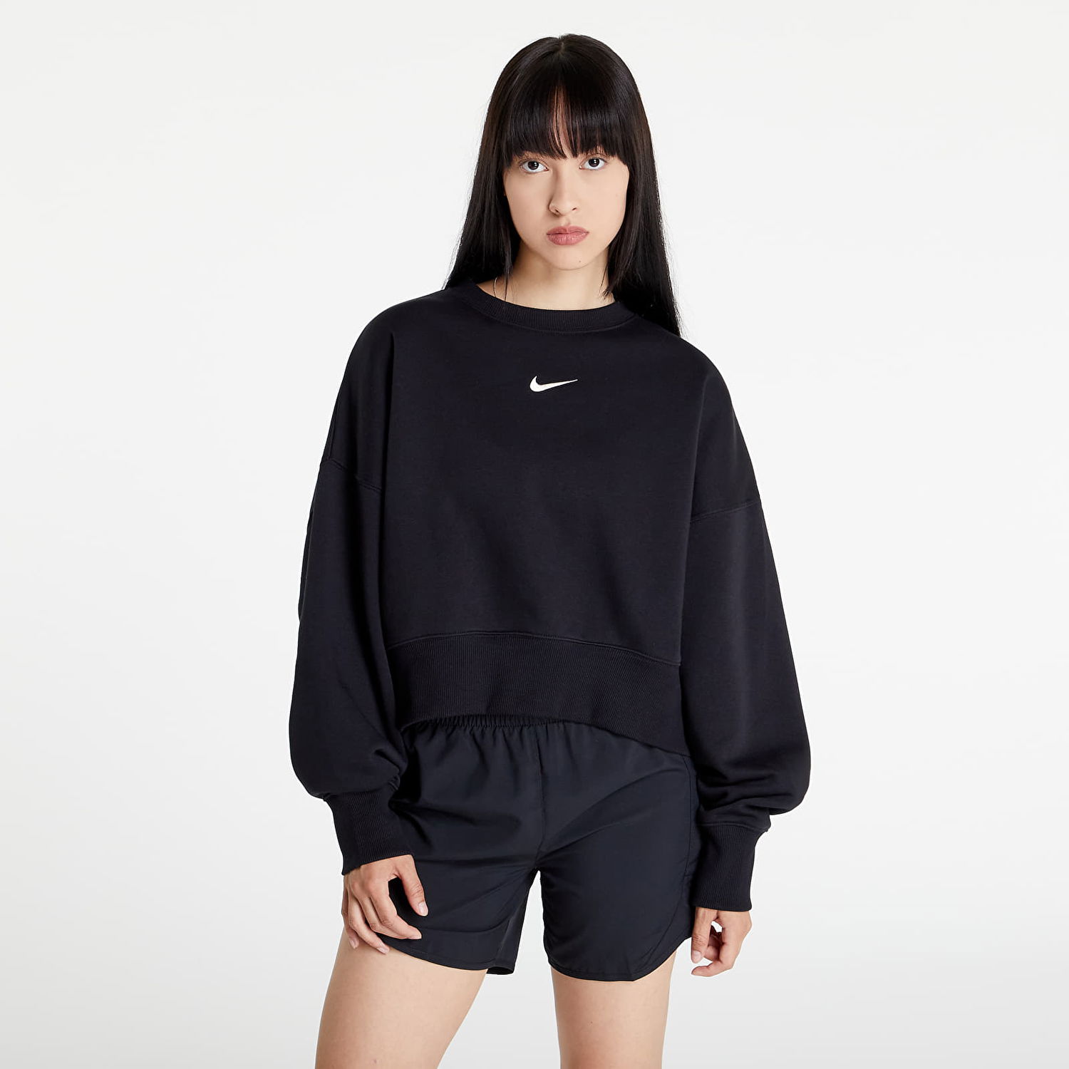Mikina Nike Phoenix FleeceOversized Crewneck Čierna | DQ5761-010, 0