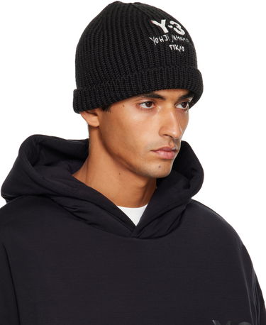 Kulicha Y-3 Chunky Knit Beanie Y-3 Čierna | JX8308, 1