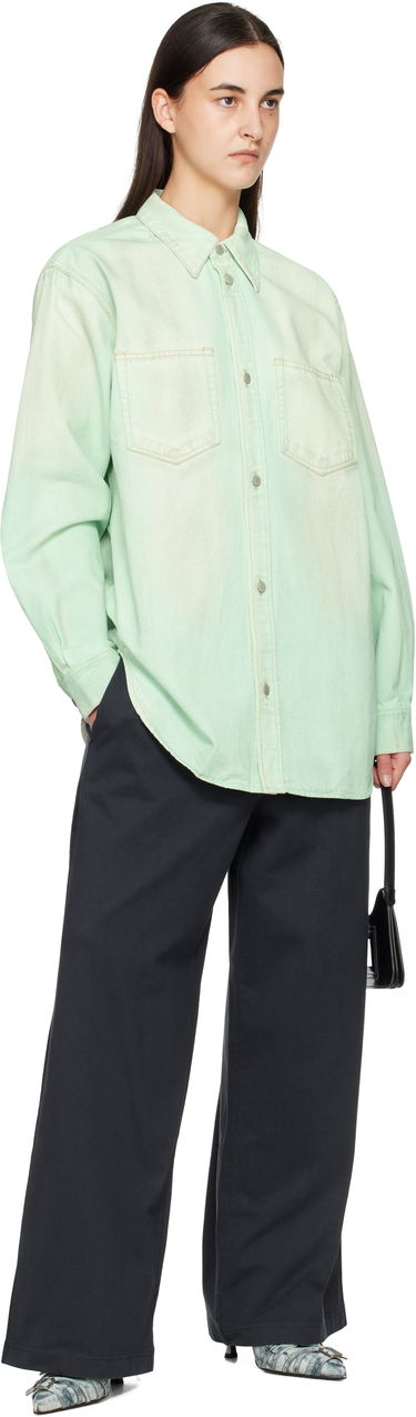 Košeľa Acne Studios Acne Studios Faded Denim Shirt Zelené | CB0102-, 3