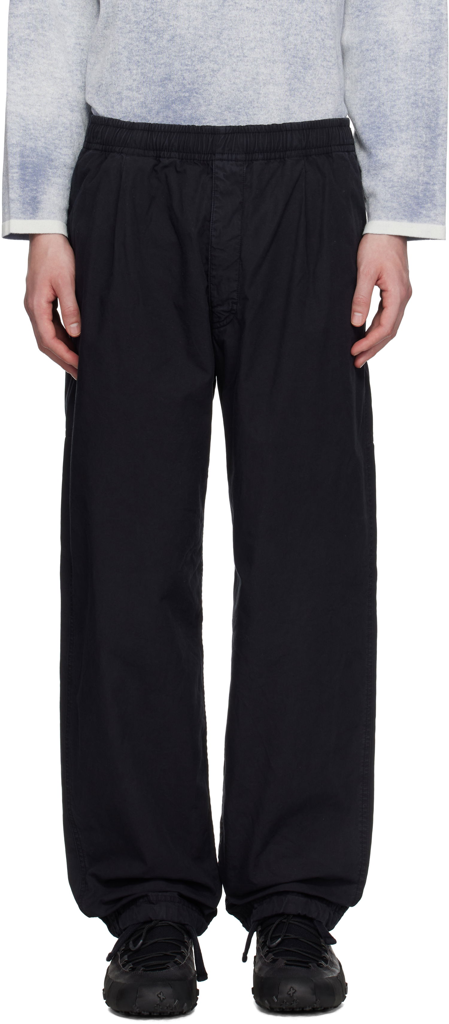 Cargo nohavice Stone Island Stone Island Organic Cotton Tela Trousers Čierna | K1S15 3100026 S00X6, 0