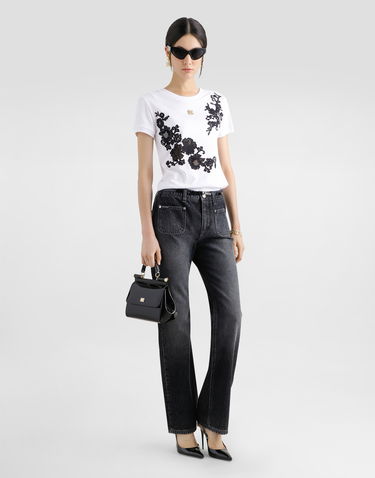 Džínsy Dolce & Gabbana Dolce & Gabbana Women's Straight-Leg Jeans Čierna | FTC7ADG8MS8S9001, 1