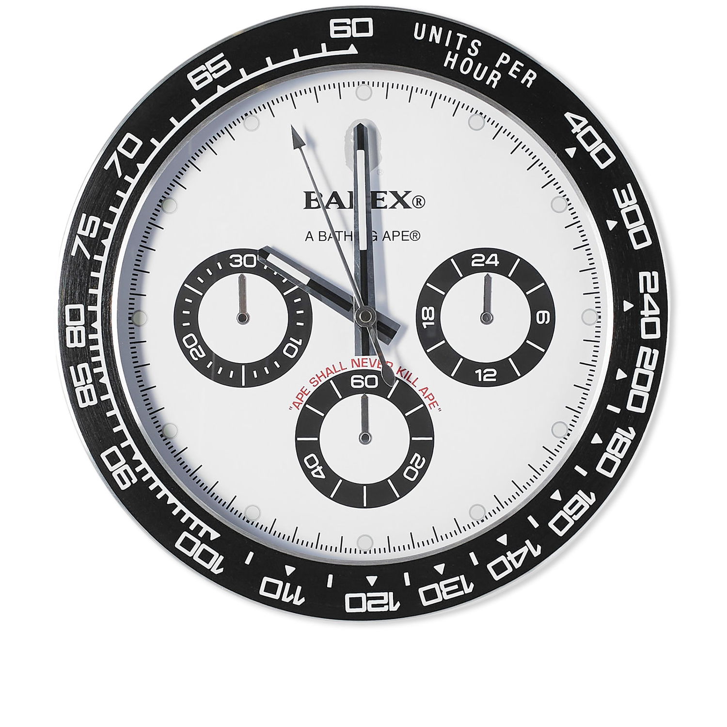 Home decor BAPE A Bathing Ape Type 4 Bapex Wall Clock Čierna | 001GDH801021M-BLK, 0