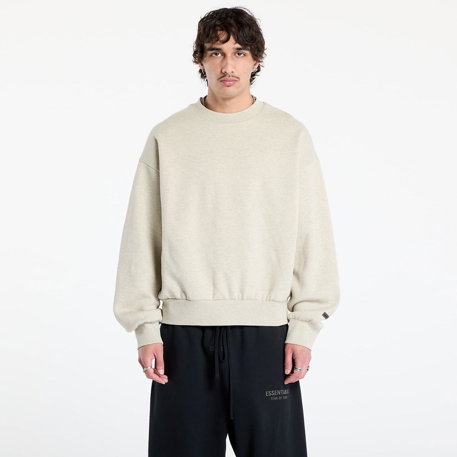 Mikina Fear of God Fear of God Essentials Classic Fit Fleece Crewneck Sweatshirt Béžová | 192SP252042F-969, 0