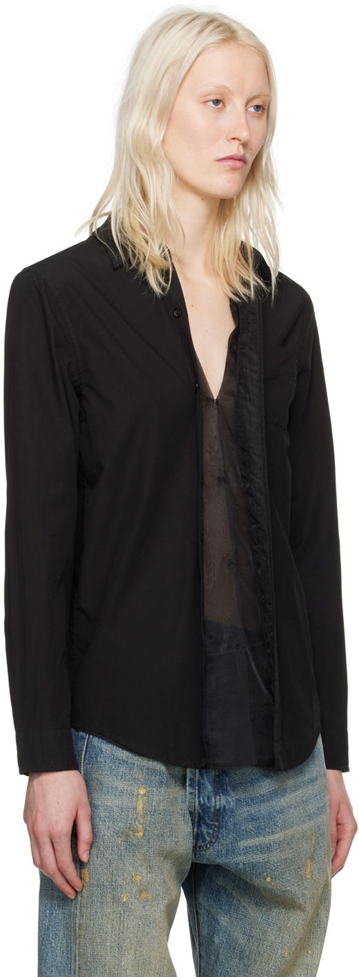 Košeľa R13 R13 Foldout Shirt Čierna | R13WR246-R340B, 1