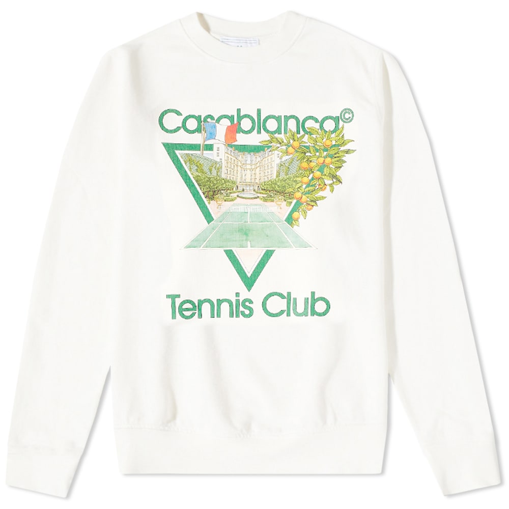 Mikina Casablanca Tennis Club Graphic Print Crewneck Sweatshirt Biela | MF22-JTP-001-06, 0