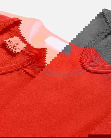 Mikina Stone Island Garment Dyed Crewneck Sweatshirt Červená | K2S15-6100028-S0A20 V0018, 3