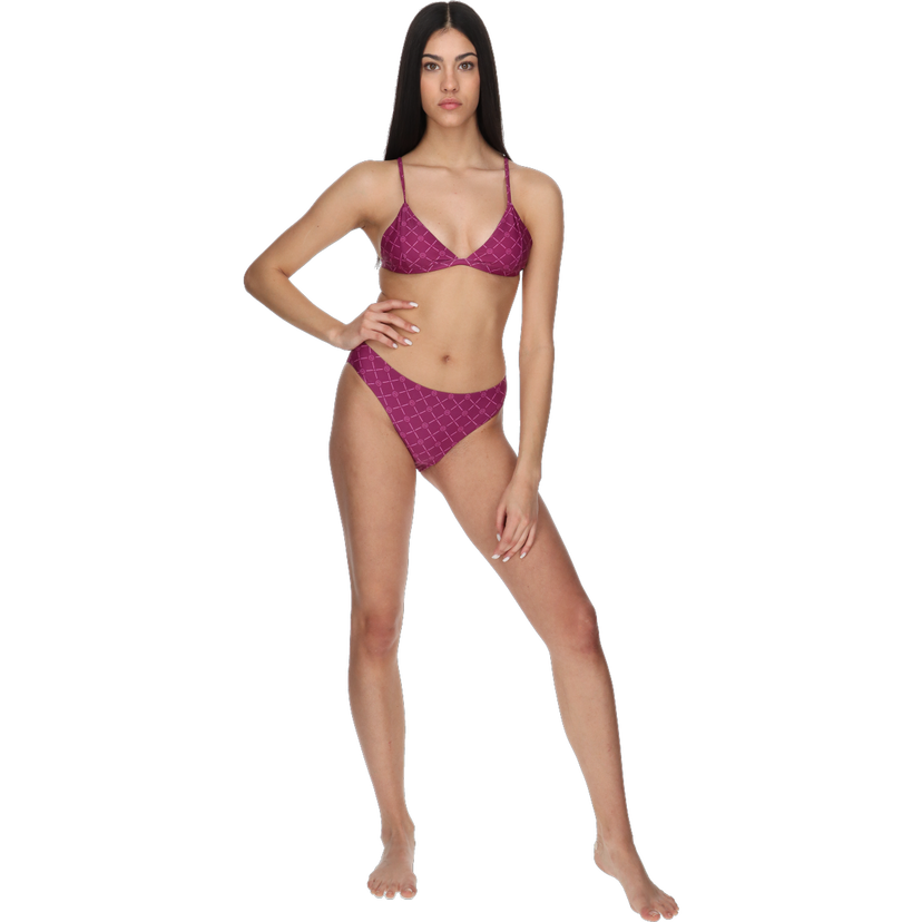 Plavky Ellesse Triangle Bikini Set with Geometric Pattern Fialová | ELA231F005-52