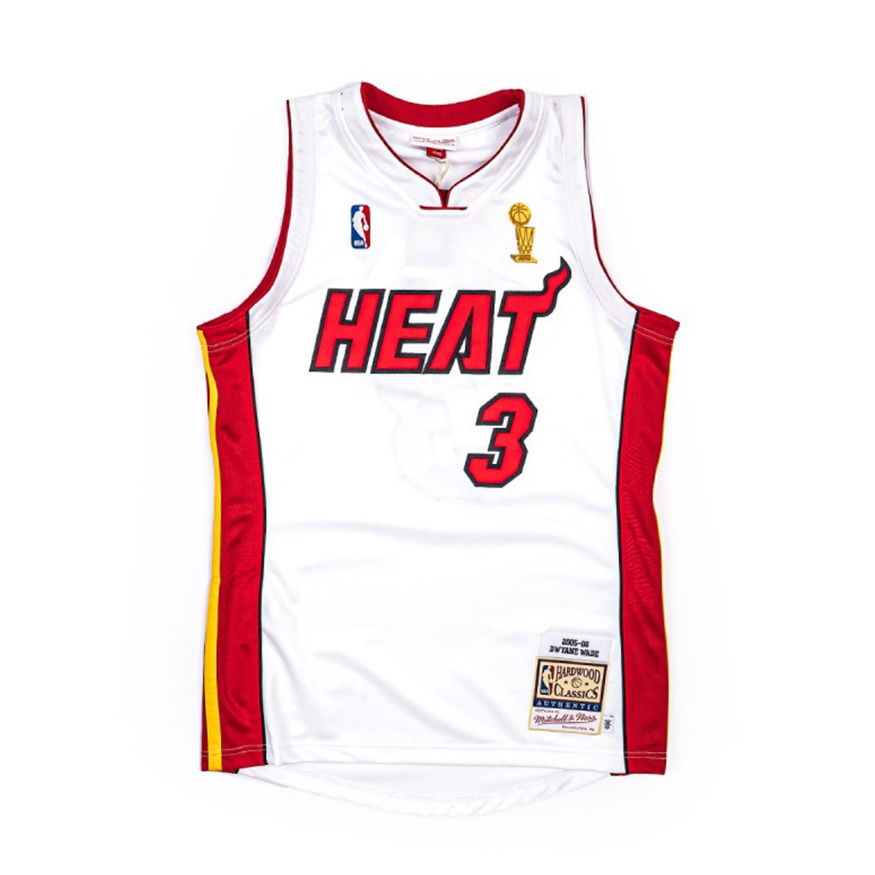 Dres Mitchell & Ness Miami Heat Dwyane Wade Finals Jersey Biela | AJY44169-MHE05DWAWHIT, 0
