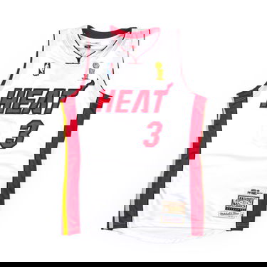 Dres Mitchell & Ness Miami Heat Dwyane Wade Finals Jersey Biela | AJY44169-MHE05DWAWHIT, 0