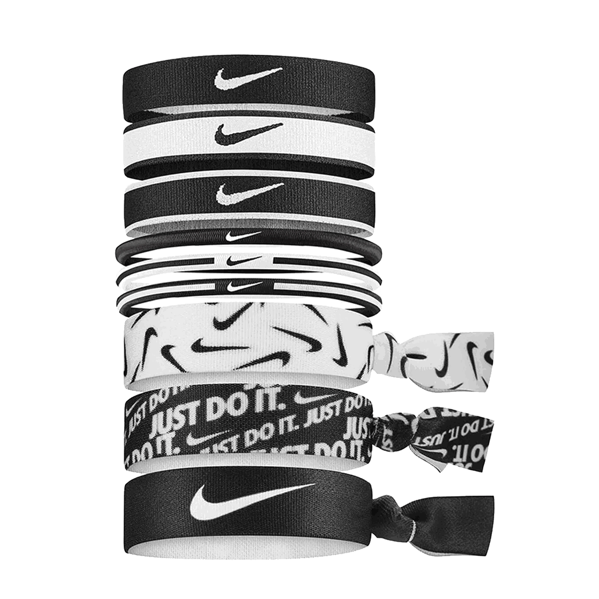 Doplnky Nike Mixed Width Hairbands (9-Pack) Čierna | N.000.3537.036.OS, 0