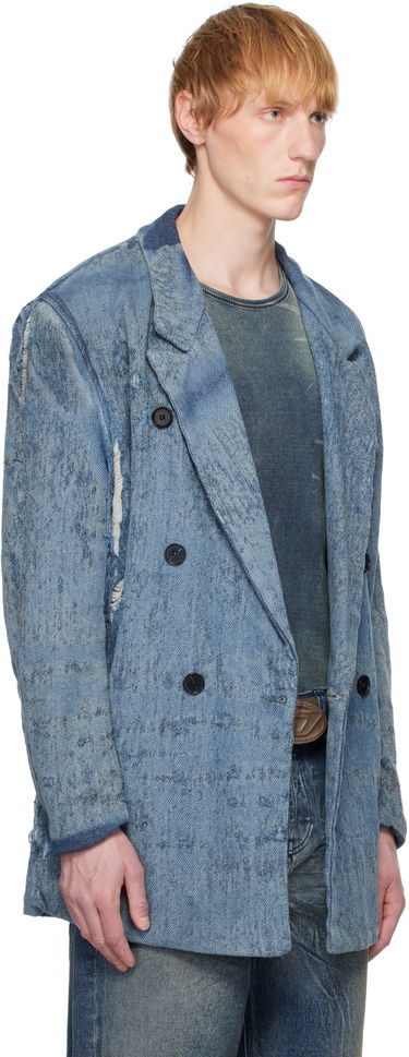 Bunda Diesel D-Pekka-Fsg2 Distressed Denim Blazer Modrá | A19364-068RQ-01, 1