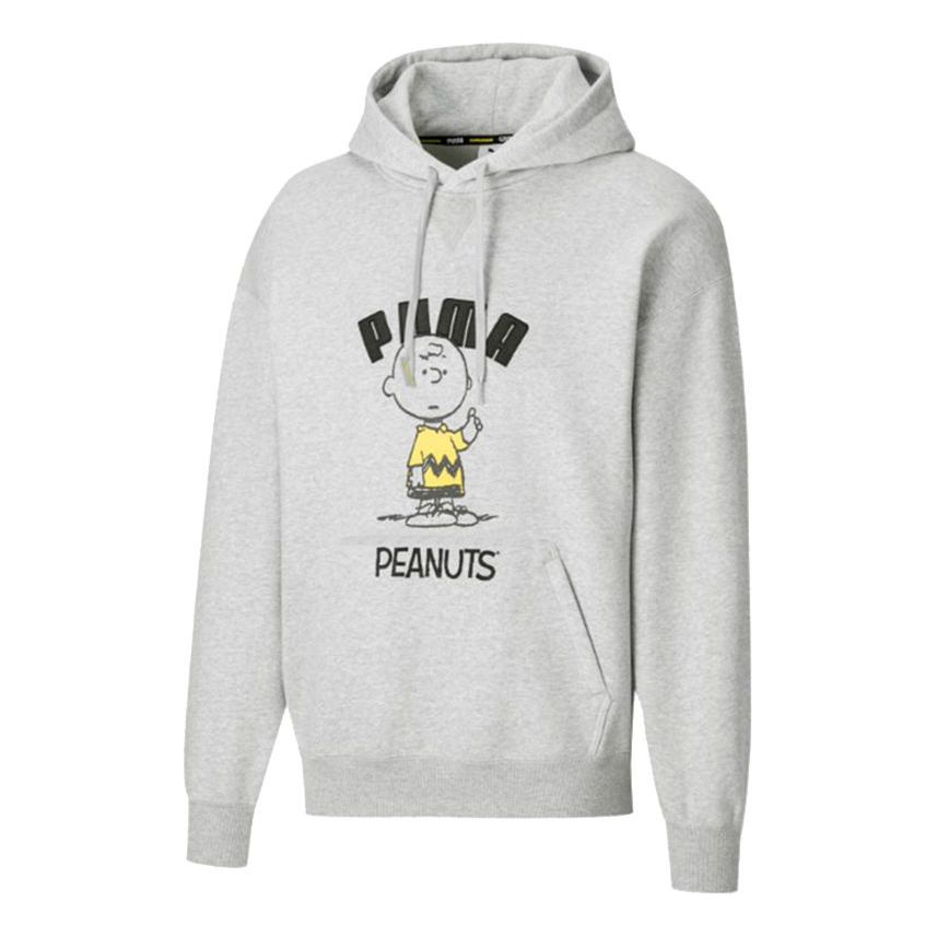 Mikina Puma x Peanuts Crossover Fleece Hoodie Šedá | 530614-04, 0
