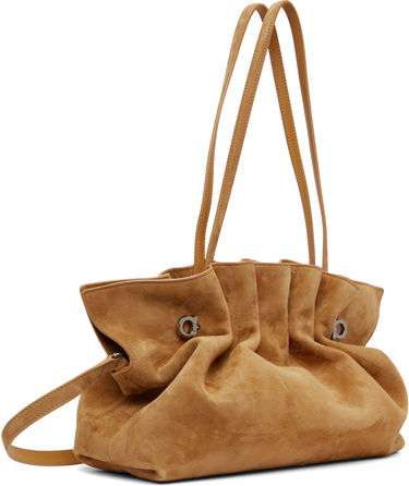 Taška cez rameno FERRAGAMO Ferragamo Soft Suede Shoulder Bag Hnedá | 784186, 2