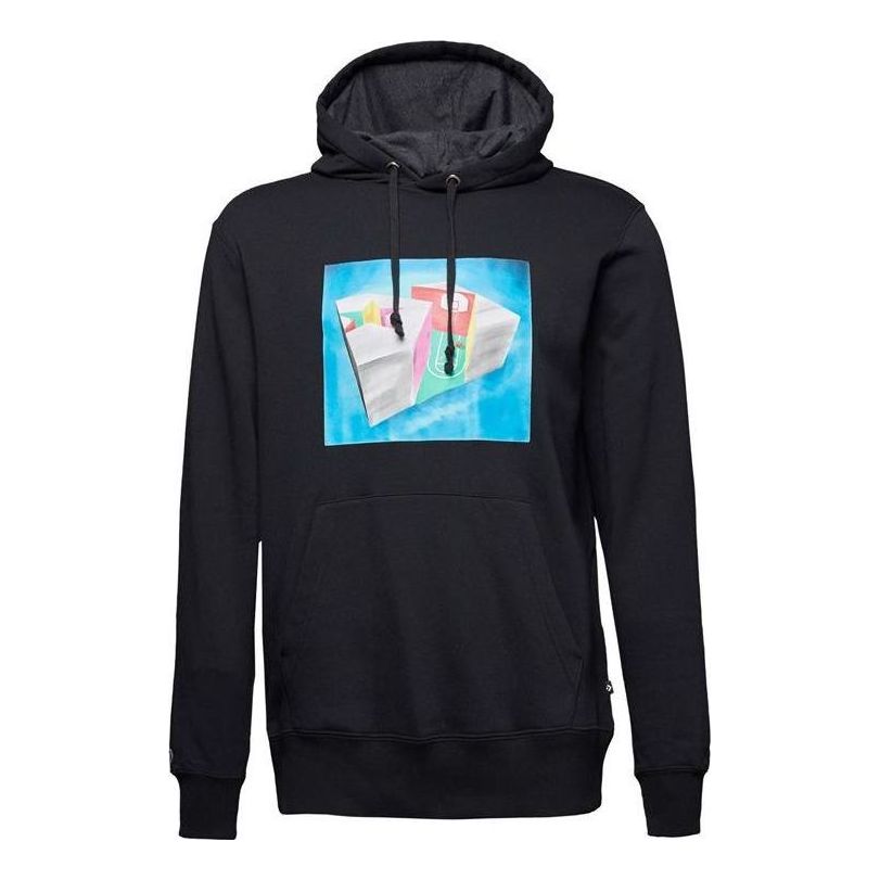 Mikina Converse Star Chevron 3D Court Pullover Hoodie Čierna | 10017341-A01
