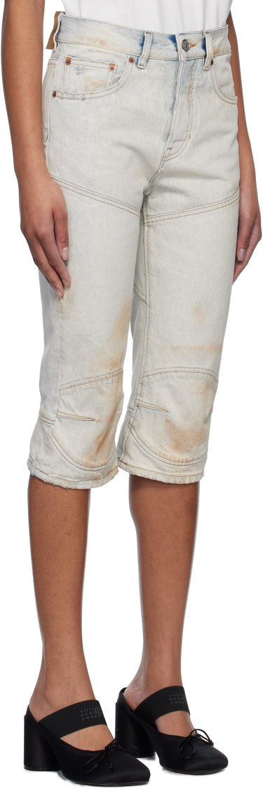 Šortky Maison Margiela MM6 Maison Margiela Panel Sprayed Capri Denim Shorts Modrá | S52MU0130 M30018, 1