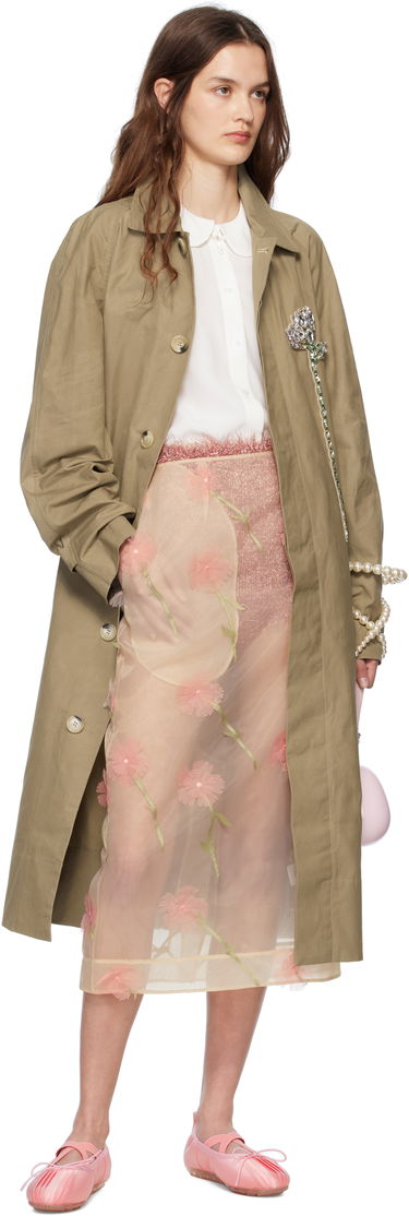 Trenčkot Simone Rocha Simone Rocha Embellished Carnation Car Coat Béžová | 2068DB-W 1247, 4