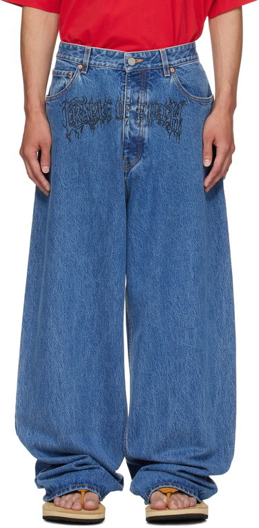 Džínsy VETEMENTS Vetements Cradle of Filth Baggy Jeans Modrá | UH76DP150LB2, 0