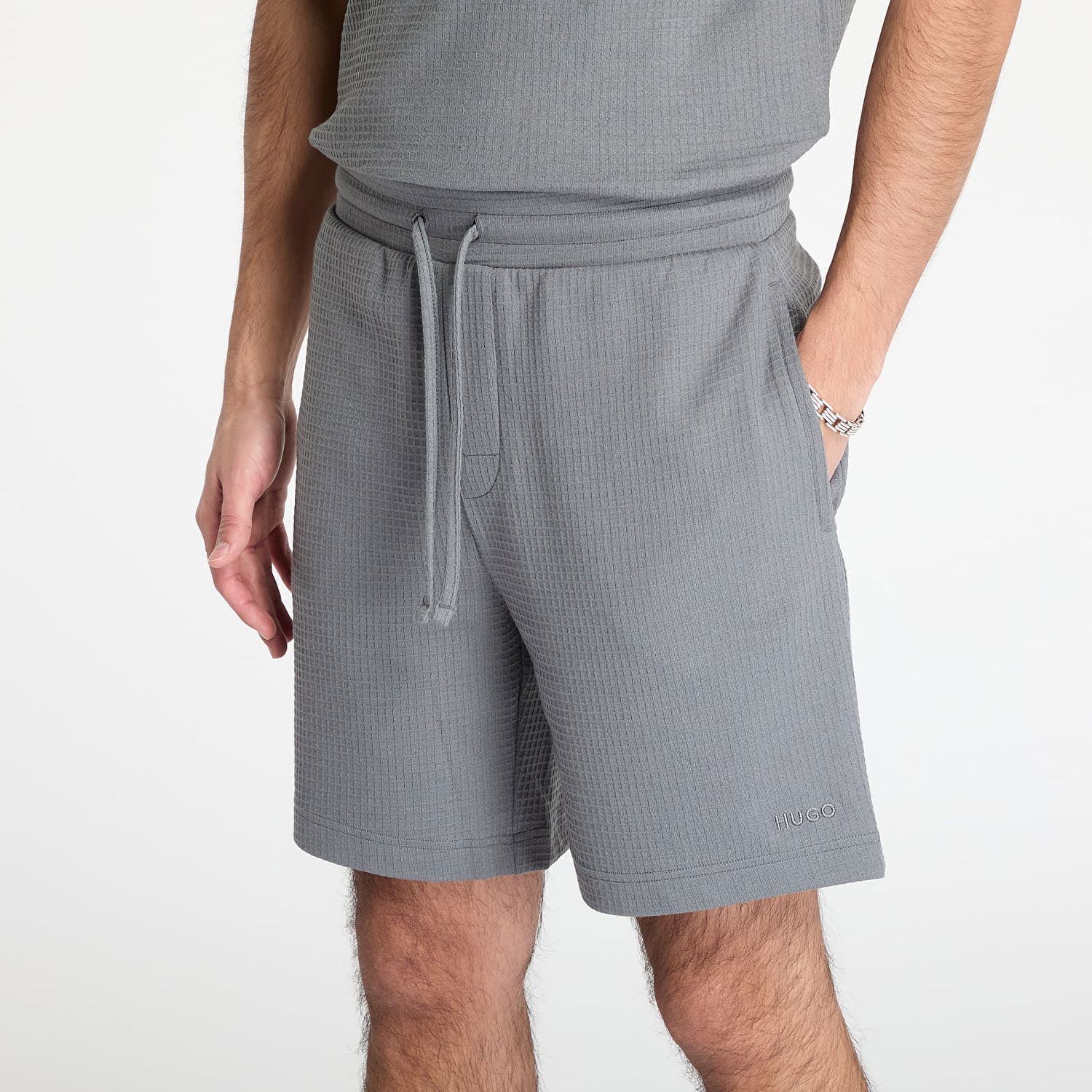 Šortky BOSS Hugo Boss Austin Waffle Shorts Šedá | 50532023-086, 1