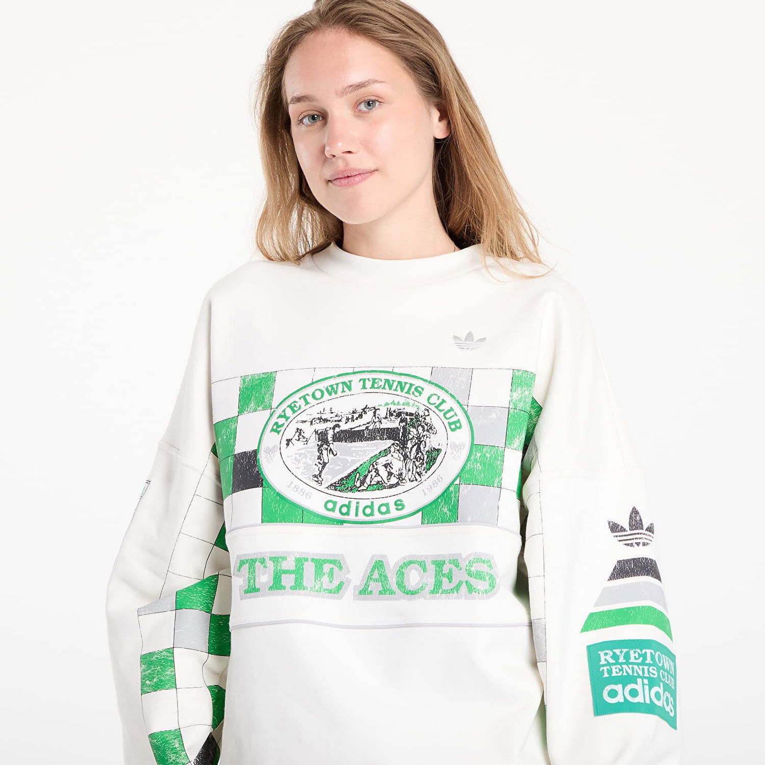 Mikina adidas Originals Archive Court Sweatshirt Biela | JW0149, 1