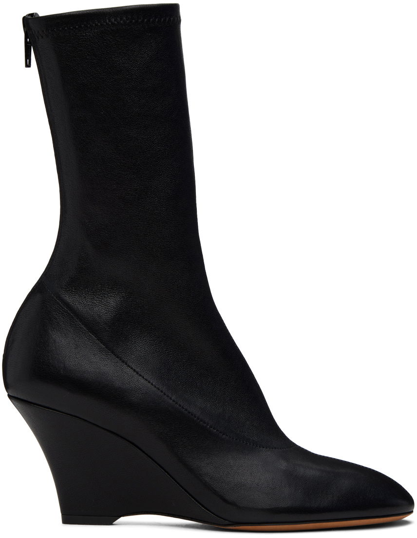 Tenisky a topánky Khaite Khaite Apollo Wedge Ankle Boots Čierna | F1083-836, 0