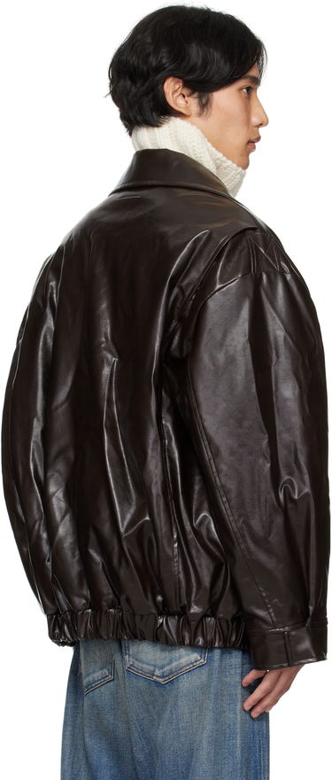 Bunda Maison Margiela MM6 Maison Margiela Sports Faux-Leather Jacket Hnedá | SH0AM0065 M35465, 2