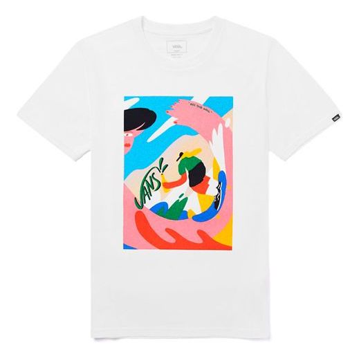 Tričko Vans Artist Printed Round Neck Tee Biela | VN0A4URLWHT