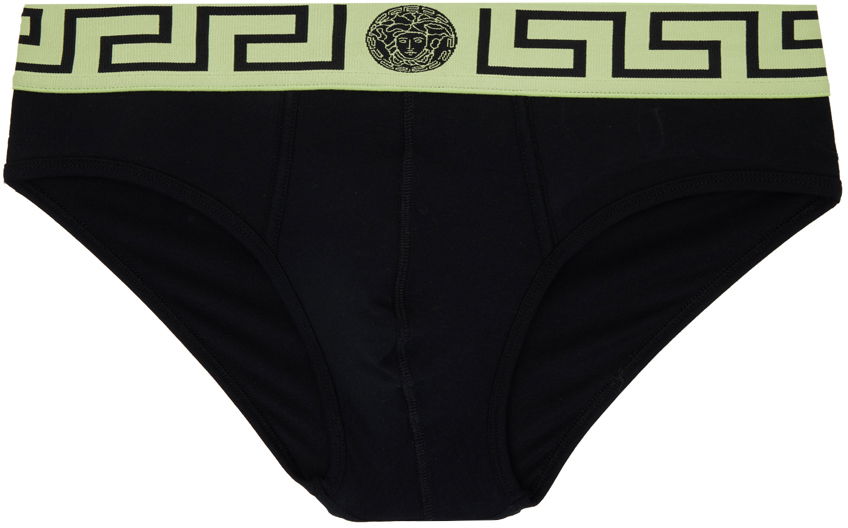 Nohavičky Versace Greca Border Briefs Čierna | AU10027_A232741, 0