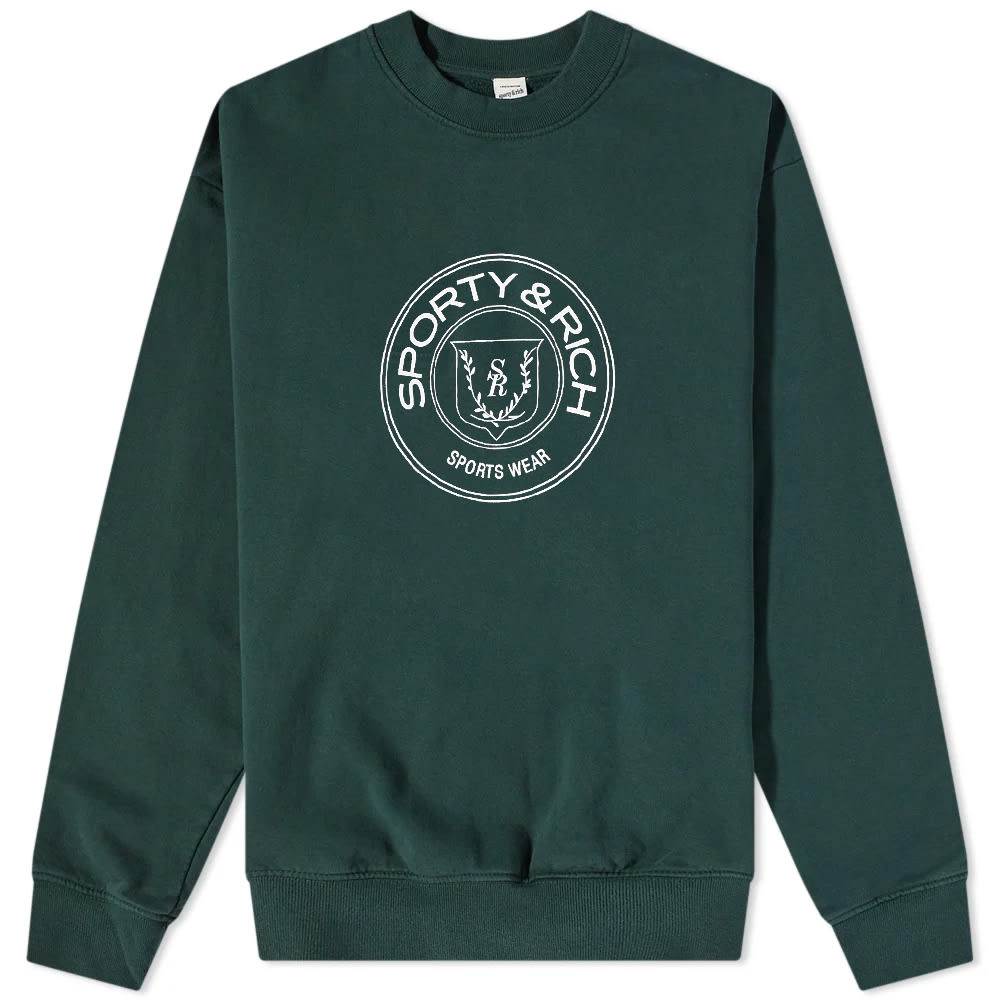 Sveter Sporty & Rich Monaco Crewneck Zelené | CR491FG, 0