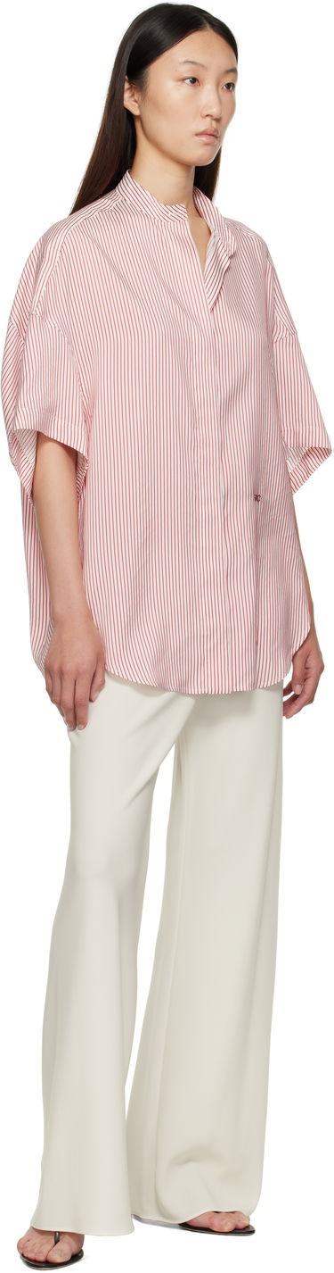 Košeľa Stella McCartney Stella McCartney Striped Short Sleeve Shirt Červená | 6201683FR210, 3