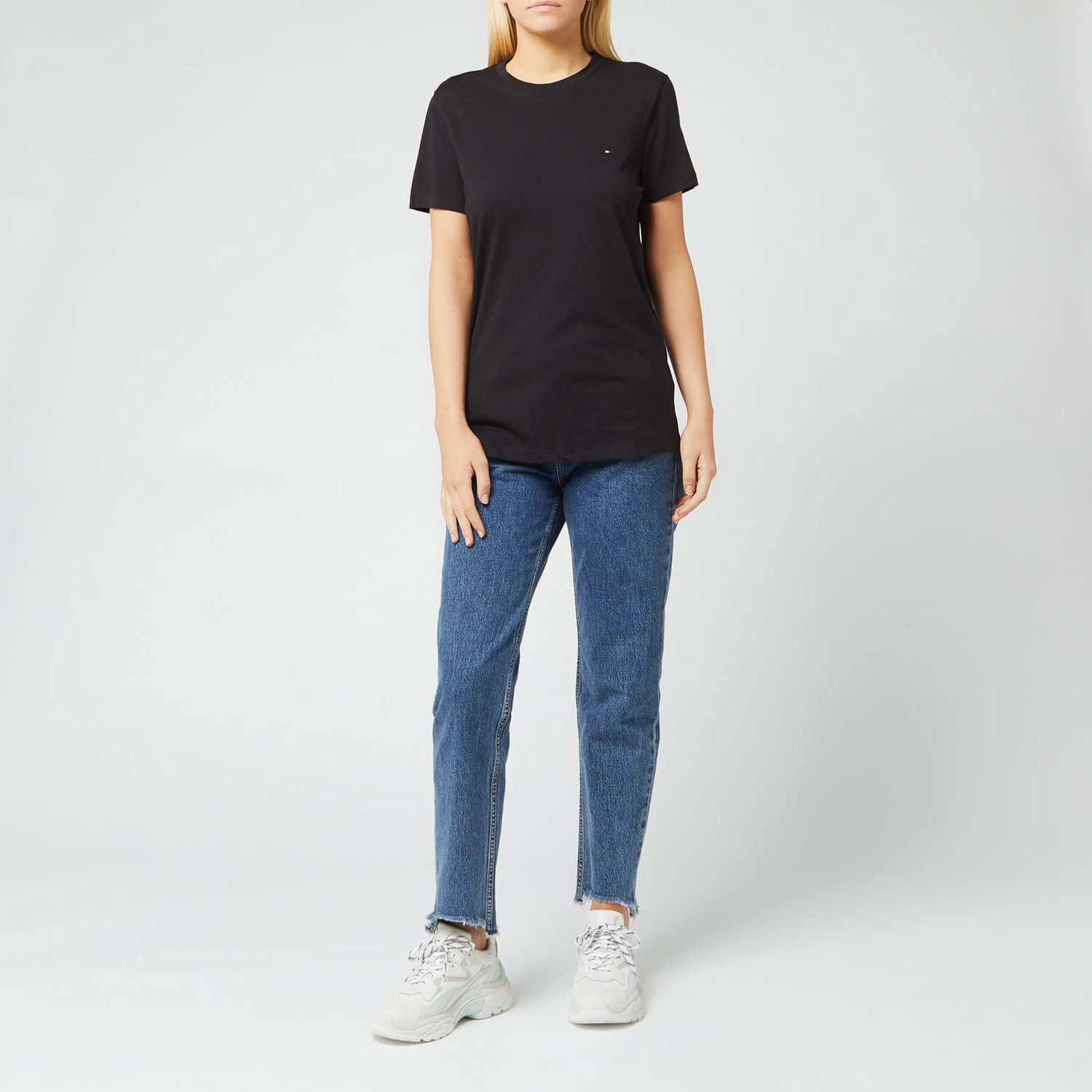 Tričko Tommy Hilfiger Women's Heritage Crew Neck Čierna | WW0WW22043017, 0