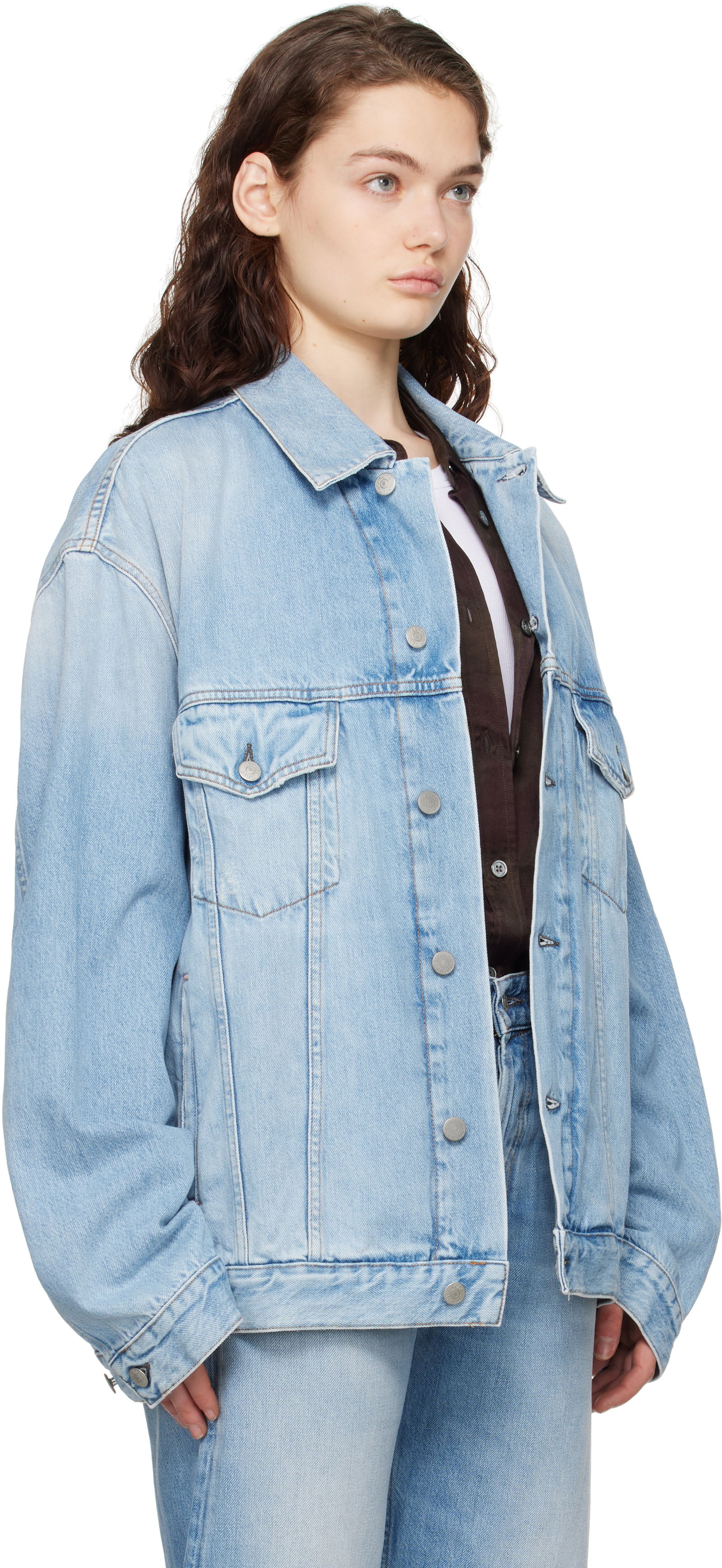 Blue Relaxed-Fit Denim Jacket