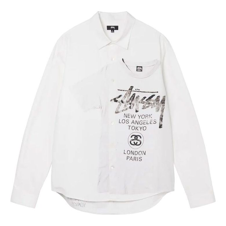 Košeľa Stüssy World Tour Logo Shirt Biela | 1110249, 0