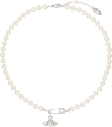 Náhrdelník Vivienne Westwood Pearl Necklace With Pendant Metalická | 63010072-02P147-IM, 0