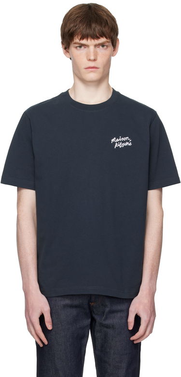 Tričko MAISON KITSUNÉ Maison Kitsuné Handwriting Comfort T-Shirt Navy | MM00126KJ7025, 0